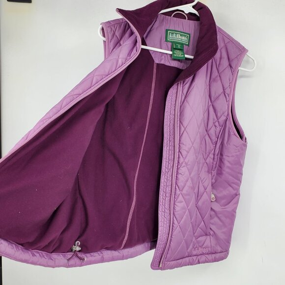 L.L. Bean Purple Quilted Zip Up Farm Chore Prep Sleeveless Winter Vest Medium - Picture 5 of 12